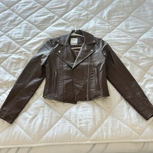 Abercrombie & Fitch Dark Brown Leather Jacket